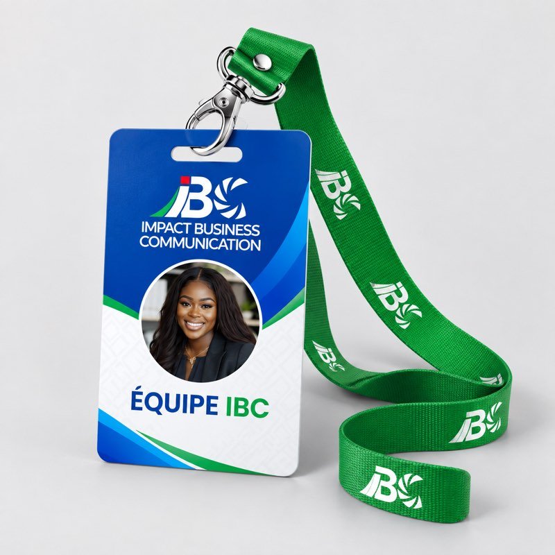 Badges imprimés par IBC à Pointe-Noire
