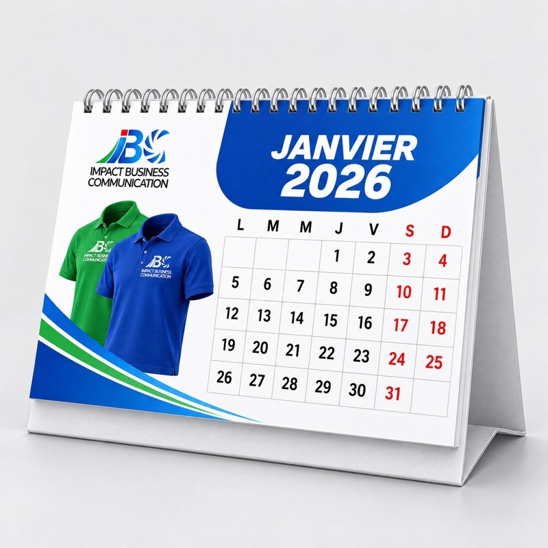 Calendriers chevalet imprimés par IBC à Pointe-Noire