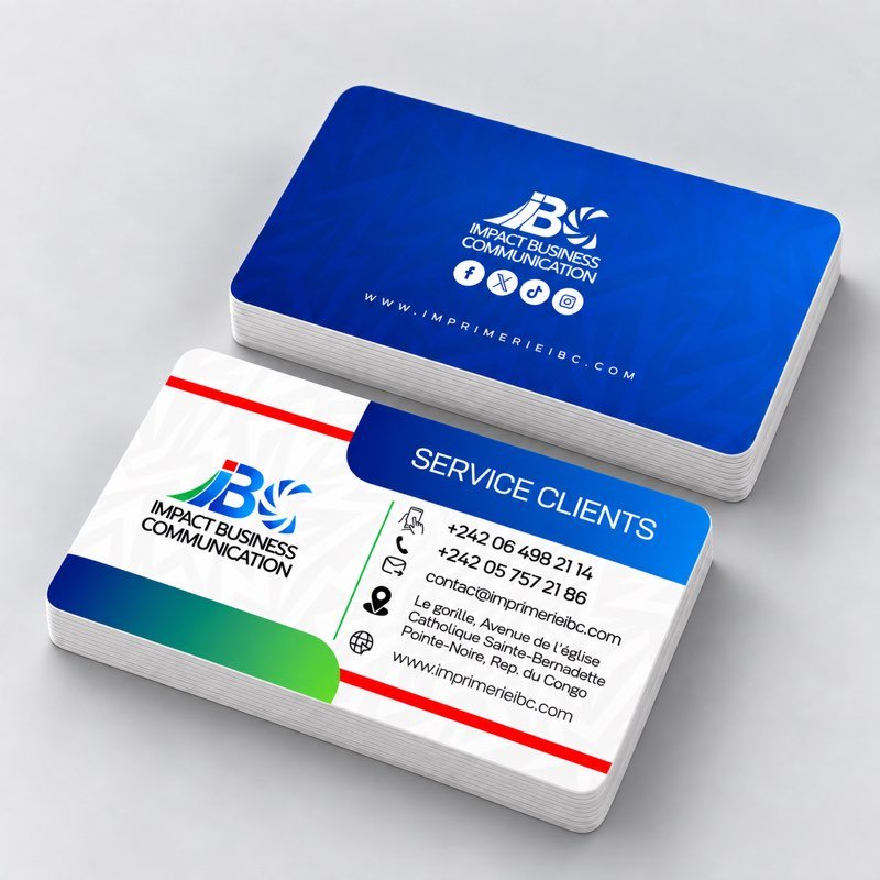 Cartes de visite imprimés par IBC à Pointe-Noire