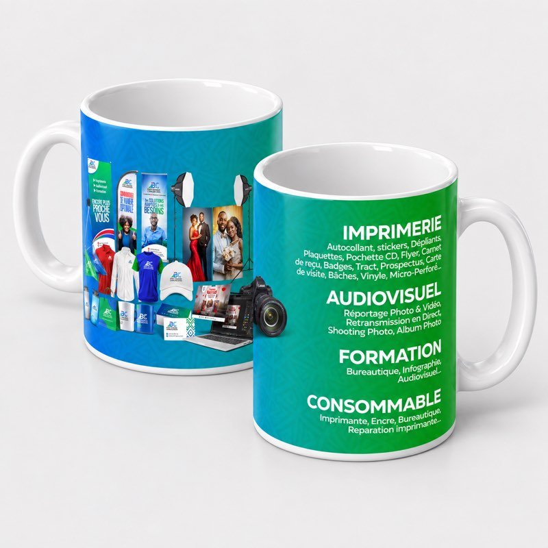 Mugs classiques imprimés par IBC à Pointe-Noire