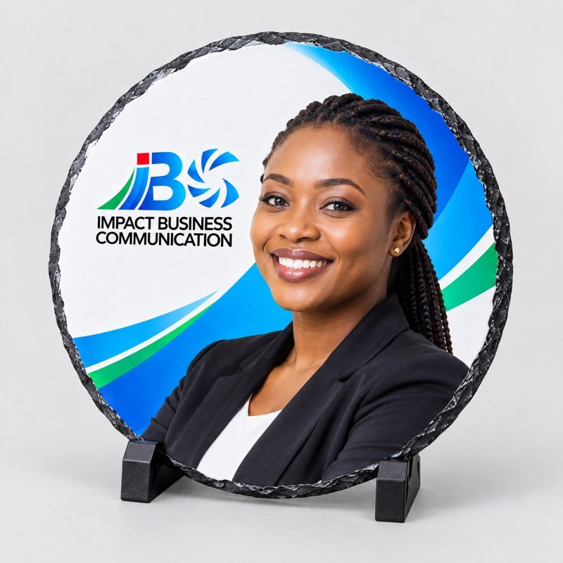 Portraits sur pierre ronde imprimés par IBC à Pointe-Noire